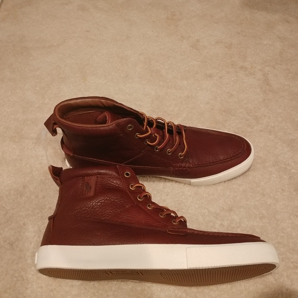 Polo Ralph Lauren Leather Hi Top Sneakers - Picture 2 of 6